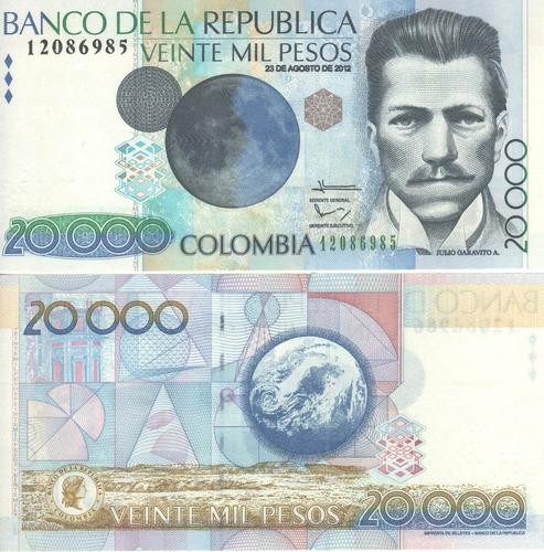 Colombia Billete 20.000 Pesos Año 2012 P#454x - Sin Circular