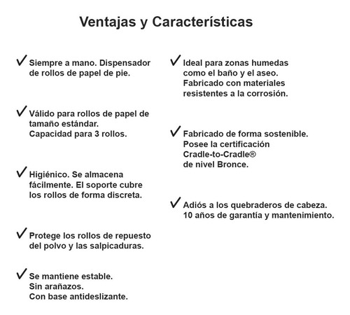 Imagen 8 de 10 de Dispenser De Papel Higienico Brabantia Blanco
