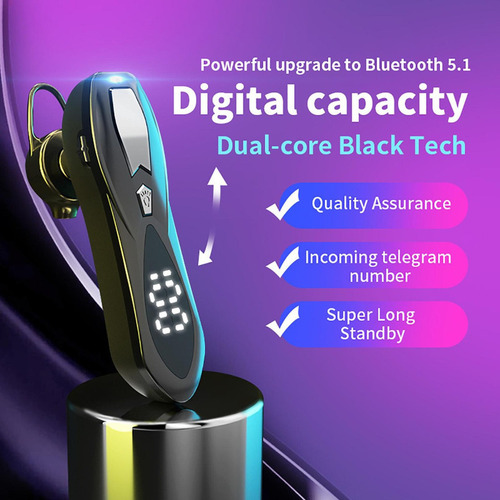 Fone De Ouvido Bluetooth Sem Fio Unilateral Com Saída D