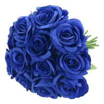 Comprar Felice Arts Paquete De 12 Rosas Artificiales De Color Azul