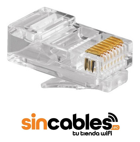 Imagen 1 de 2 de Funda 100 Unidades Am-con-c5 Conector Rj45 Cat5e