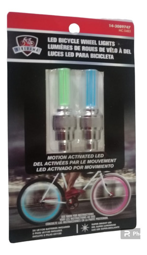 Lámpara X 2 De Luz Led Flash Para Bicic, Coche, Moto, Rueda,