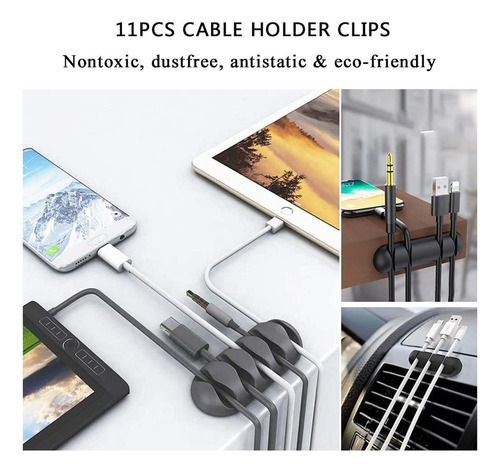 152 Piezas Kit Organizador Gestión De Cables Cables Ataduras