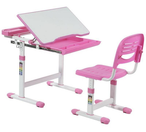 Mesa De Tareas + Silla Kinder Kids Niños Y Niñas  Escritorio