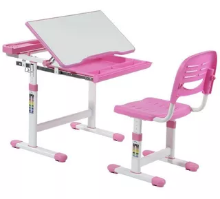 Mesa De Tareas + Silla Kinder Kids Niños Y Niñas Escritorio