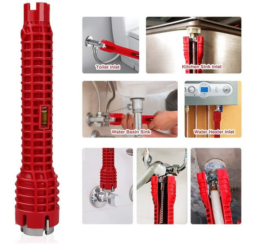 Llave Multifuncional Para Lavabo De Tres Cabezales 8 En 1