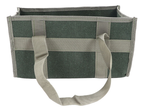Bolsa De Herramientas De Lona Verde De Boca Ancha, Gran Capa