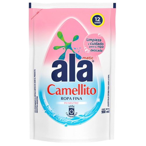 Imagen 1 de 2 de Jabón líquido Ala Matic Camellito repuesto 900 ml