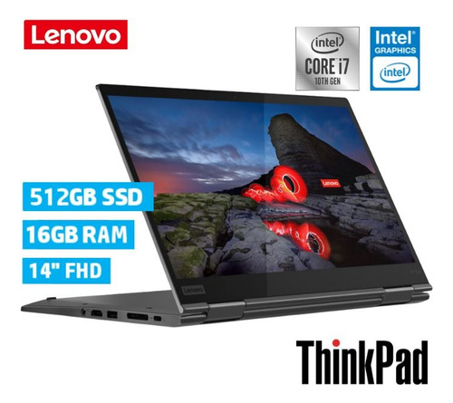 Notebook Lenovo Yoga 2 En 1 I7 10ma 16gb Ssd 512gb Envios Negro (Reacondicionado)