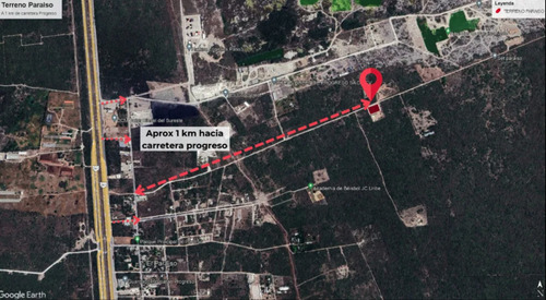 Terreno Con Acceso A La Carretera Merida - Progreso En Venta En Paraíso,progreso