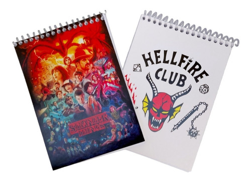 Stranger Things Libreta Anotador Cuaderno Hellfire Club