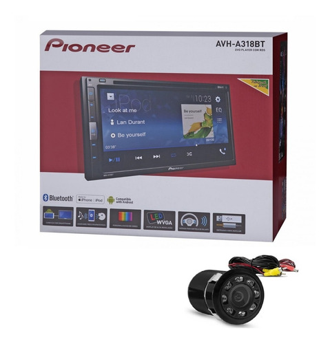 Dvd Player Pioneer Avh-a318bt + Câmera De Re Visao Noturna