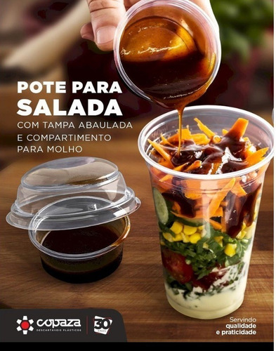 Imagem 4 de 4 de 25unid Pote Descartável Redondo 500ml C/tampa Sopa Oferta
