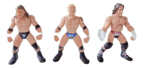 Wwe Lote Micro Agression Jakks Pacific Triple H, Khali,hardy (Usado)