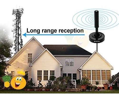 Imagen 5 de 7 de Antena Ledstar Interior Tv Digital Con Booster Mas Recepcion