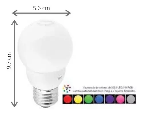 Mini foco Led de 1W y 0,5 W, 12V, luz de Color regulable RGB