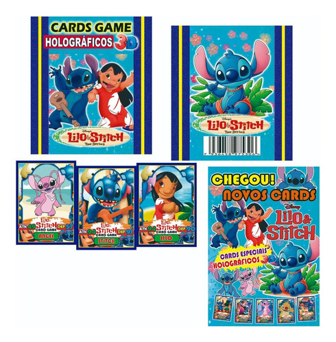 Figurinha 200 - Trading Card Game Brasil - 50 Pacotinho Lilo & Stich Personagem Lilo & Stich