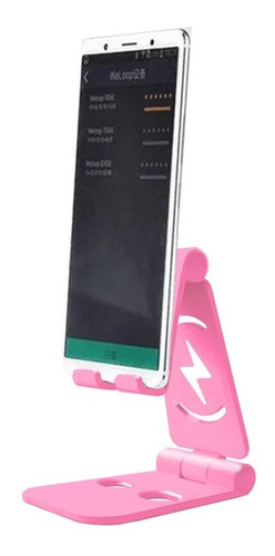 Soporte Universal Plegable Antiderrapante Tablet Celular Color Rosa