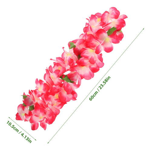 3 Guirnaldas Hawaianas De Leis Con Flores Artificiales Para