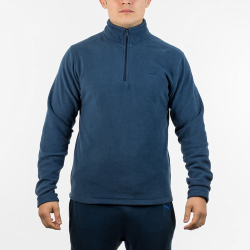 Diadora Men Micropolar Half Zip Sweater - Navy