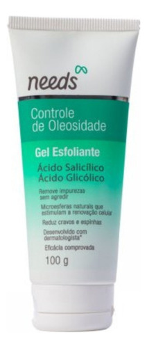 Gel Esfoliante Facial Needs Controle De Oleosidade 100g Tipo De Pele Todo Tipo De Pele
