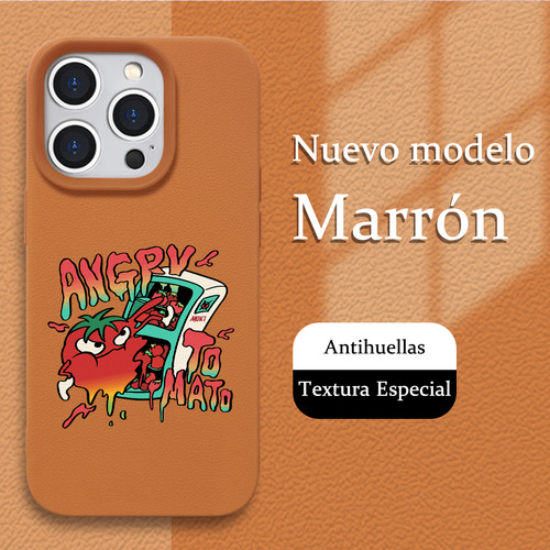 Accesorio Divertido Para Celular Funda De Silicona Diseño Marrón Iphoe 14 Pro Max