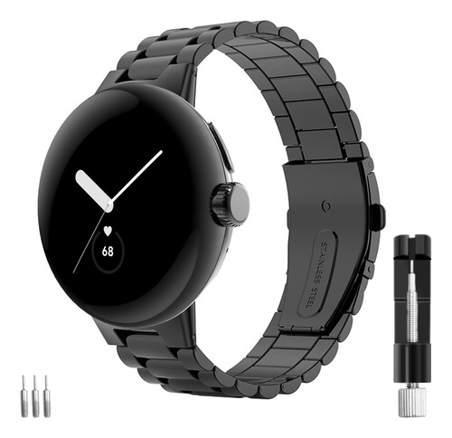 Aresh Para Google Pixel Reloj Banda Mujer Hombr Acero Metal