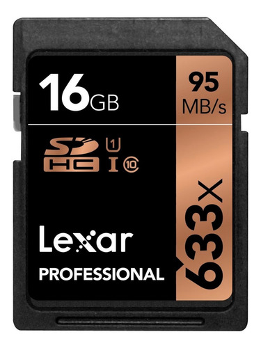 Memoria Sdhc Professional Lexar 16gb 633x C10 95mb/s 4k 3d