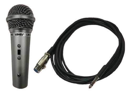 Microfono Dinamico De Mano Con Cable, 100-13khz Vamav Lm-33d