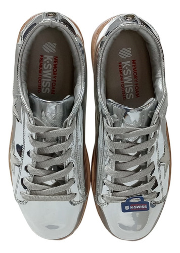 Tenis Dama K-swiss Pltaforma Gyn Silver 9f181086