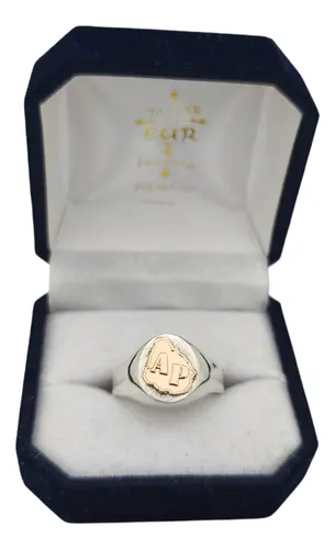 Anillo Profesión Plata Y Oro 9k Asistente Personal Plateado Y Dorado Se Fabrican A Medida