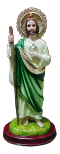 San Judas Tadeo, Figura De Resina, 30cm X 12.5 Cm X 9 Cm