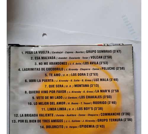 Tropi Hits - Rodrigo / Volcan / Comanche - Volcan - Cd 1996 (Usado)