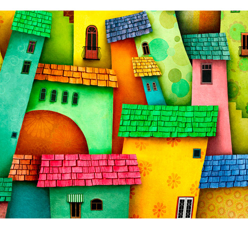Rompecabezas Enjoy 1000 Piezas Casas Alegres