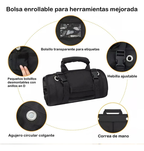 Bolsa De Ferramentas Portátil Enrolável Organizador De Ferra