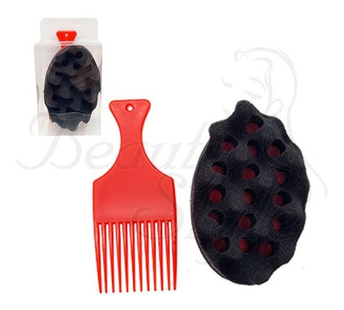 Set Esponja Wavy Con Peine Beauty Style