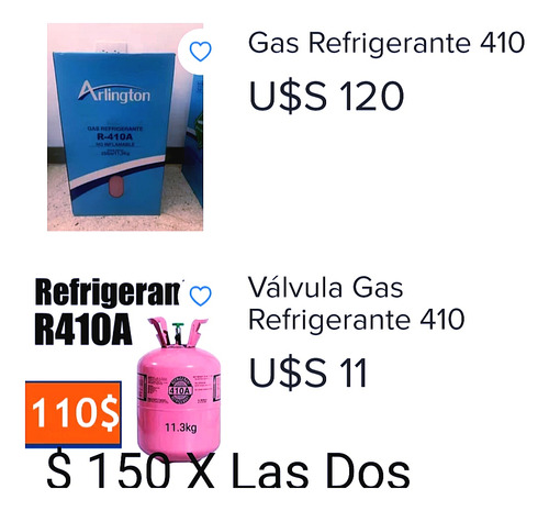 Gas Refrigerante 2 X 11.3 Kg X 150 