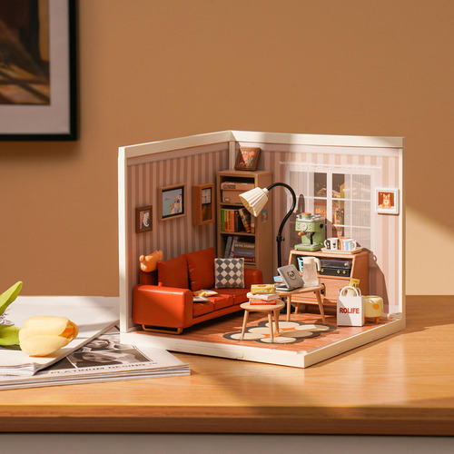 Kit De Casa En Miniatura Bricolaje Con Luz Led Accesorios
