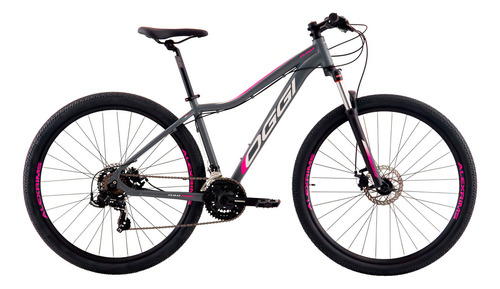 Bicicleta Mtb Oggi Float Sport 21v Aro 29 Freio Disco Cor Grafite/cinza/rosa Quadro 17