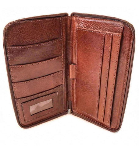 Porta Pasaporte Cuero Organizador Porta Documentos Viaje