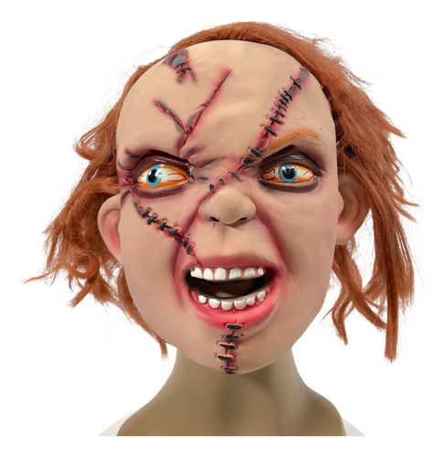 Mascara Muñeco Maldito Chucky Entera Halloween Latex Disfraz