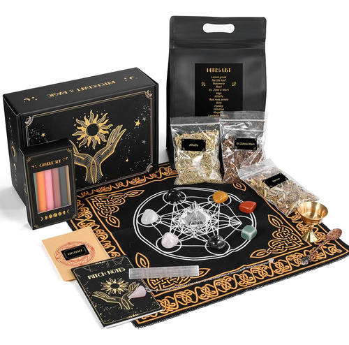 Kits De Suministros De Brujería Dereinwo 60 Paquetes - Hierb