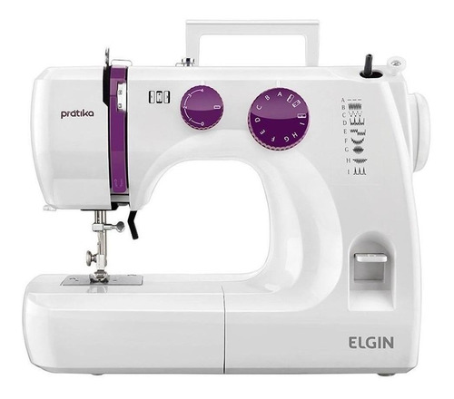 Máquina de costura reta Elgin Prátika JX-2051 portátil branca 127V/220V