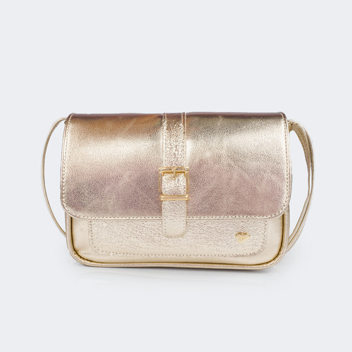 Bolsa Infantil Clássica Fivela Imã Pampili Cor Dourado
