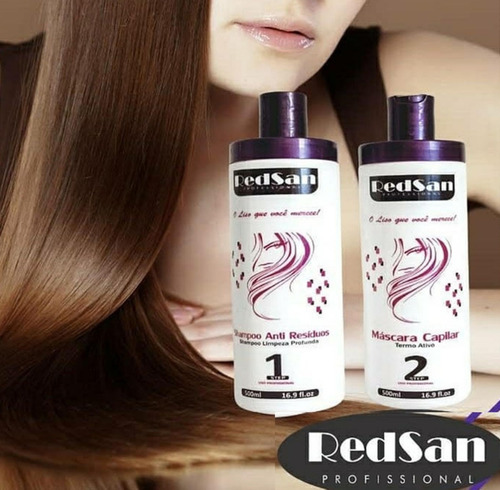 Kit Escova Progressiva Alinhamento Antifrizz Brilho Redsan