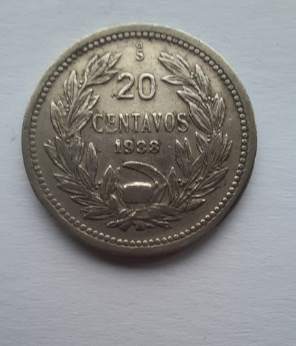4 Monedas Antiguas Chile 20 Centavos Y 2 De 5 Centavos (Usado)