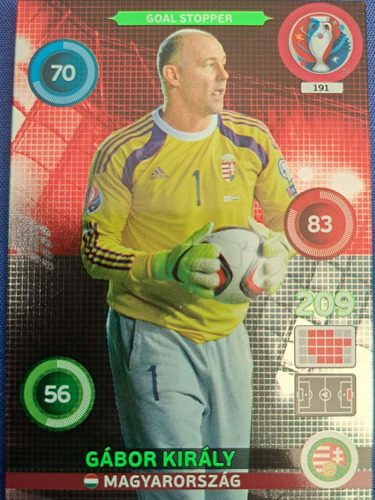 Carta Adrenalyn Xl Euro Copa 2016 Gabor Kiraly #191