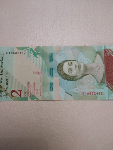 Billete De 2 Bolívares De Venezuela Serie E18532462