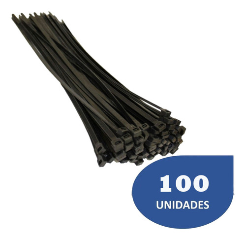Kit De 100 Tirrap Wireplus 3.6mm X 10cm Nylon Negro