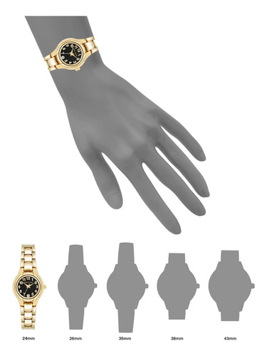 Relógio Com Pulseira Anne Klein Com Função De Data, Dourado.